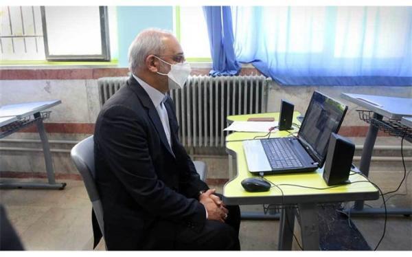حضور سرزده حاجی میرزایی از کلاس درس مجازی دانش آموزان دبیرستان ماندگار البرز