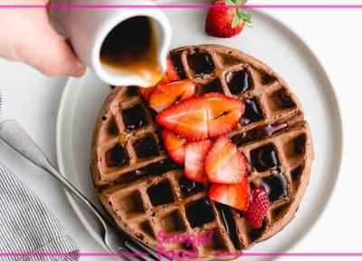 طرز تهیه وافل نوتلا شکلاتی